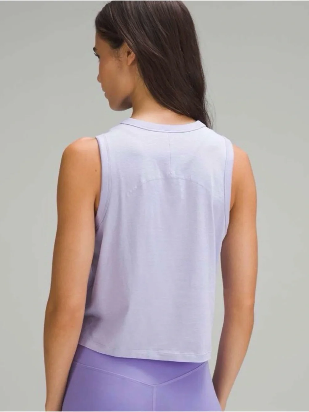 Lululemon Classic-Fit Cotton-Blend Tank Top Lilac Smoke Size 8